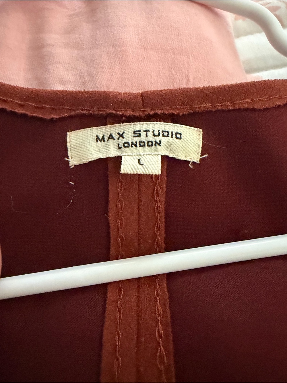 Max Studio Brown Rust-Red Shift Dress - Picture 5 of 5